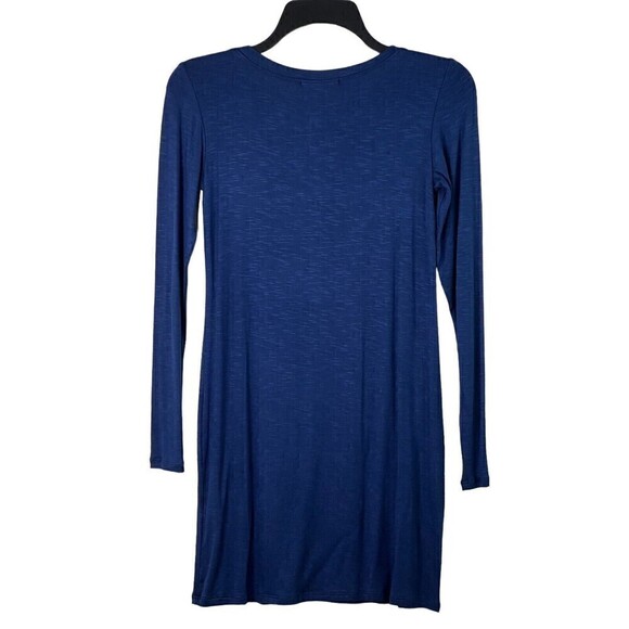 NEW Frenzii by Jully Kang Navy Jersey Knit Soft Long Sleeve Mini Dress Sz XS USA - Picture 11 of 13